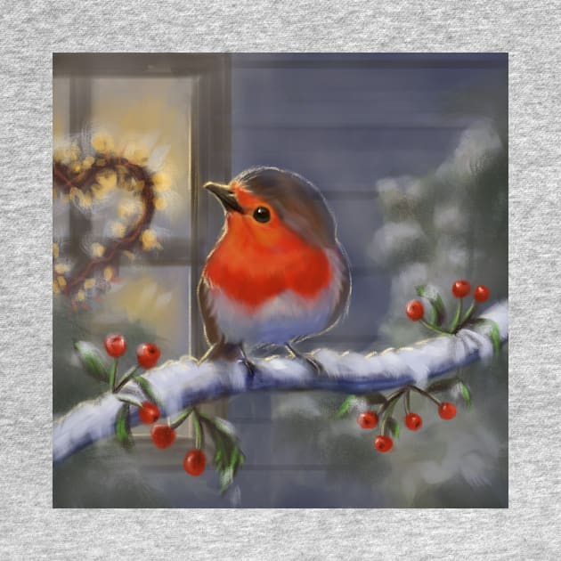 robin-christmas card sketch by Artofokan